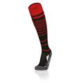Target Socks BLK/RED M Stripete høye fotballsokker - Unisex
